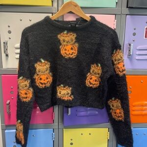 Hot Topic Black and Orange Pumpkin Sweater